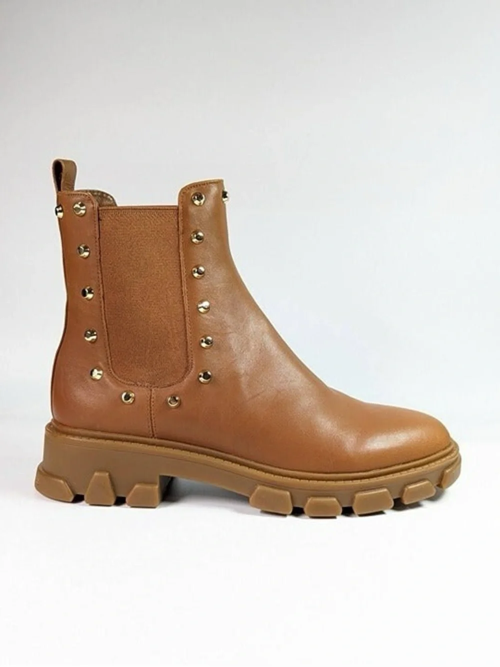 MICHAEL Michael Kors Ridley Studded Lug-Sole Chelsea Booties Size 8.5